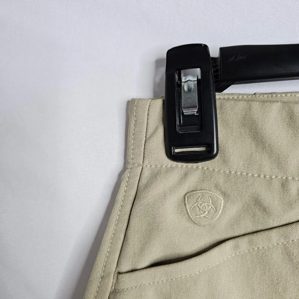 NEW Women's ARIAT Pro Circuit Knee Patch Breeches 26R Khaki Horse Riding Pants - Picture 3 of 7